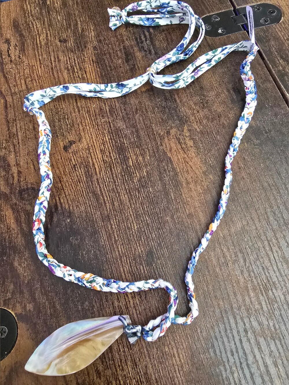 Nwt-Free People X Ariana Ost ,The Era Strand Necklace, Blue/White/Shell — image 5 of 8